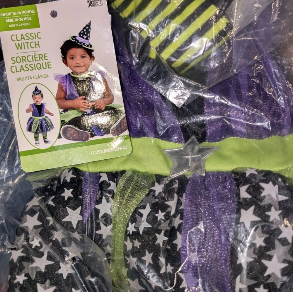 Classic Witch Costume with Star Accents